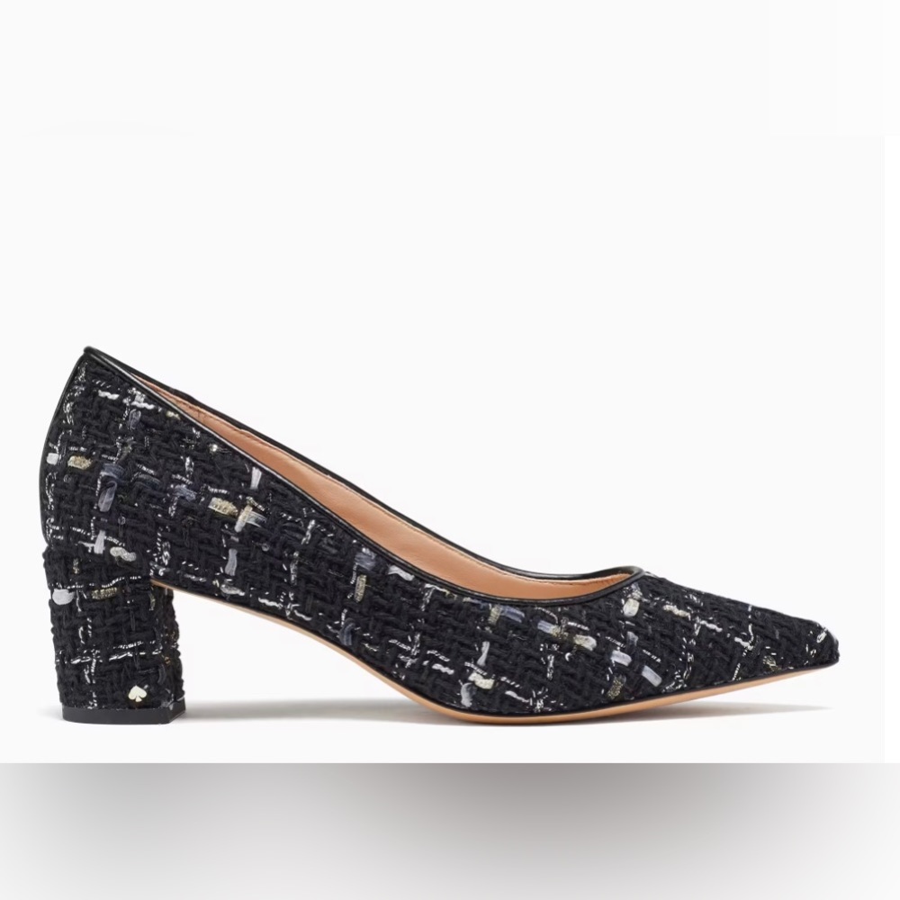 ♠️ Kate Spade ♠️  Menorca Tweed Slip-on block heels- Classic & Comfortable NIB